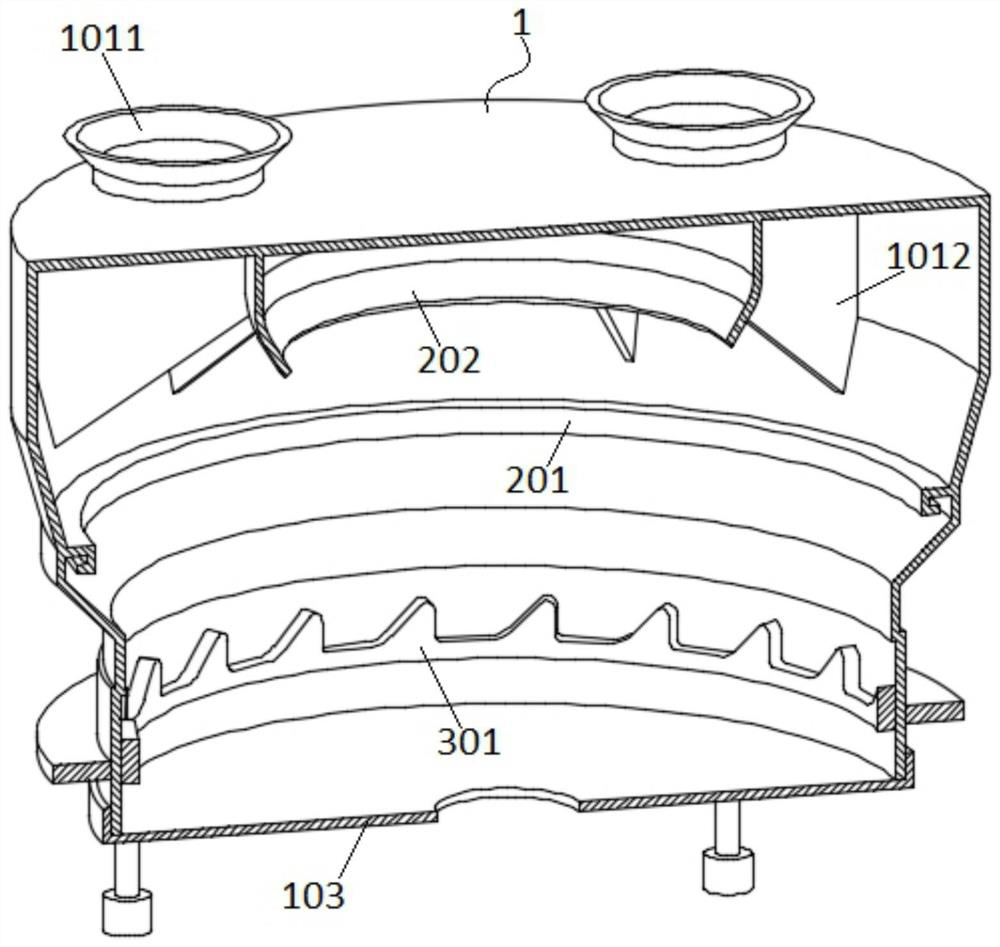 Scotching device for towel or bath towel processing