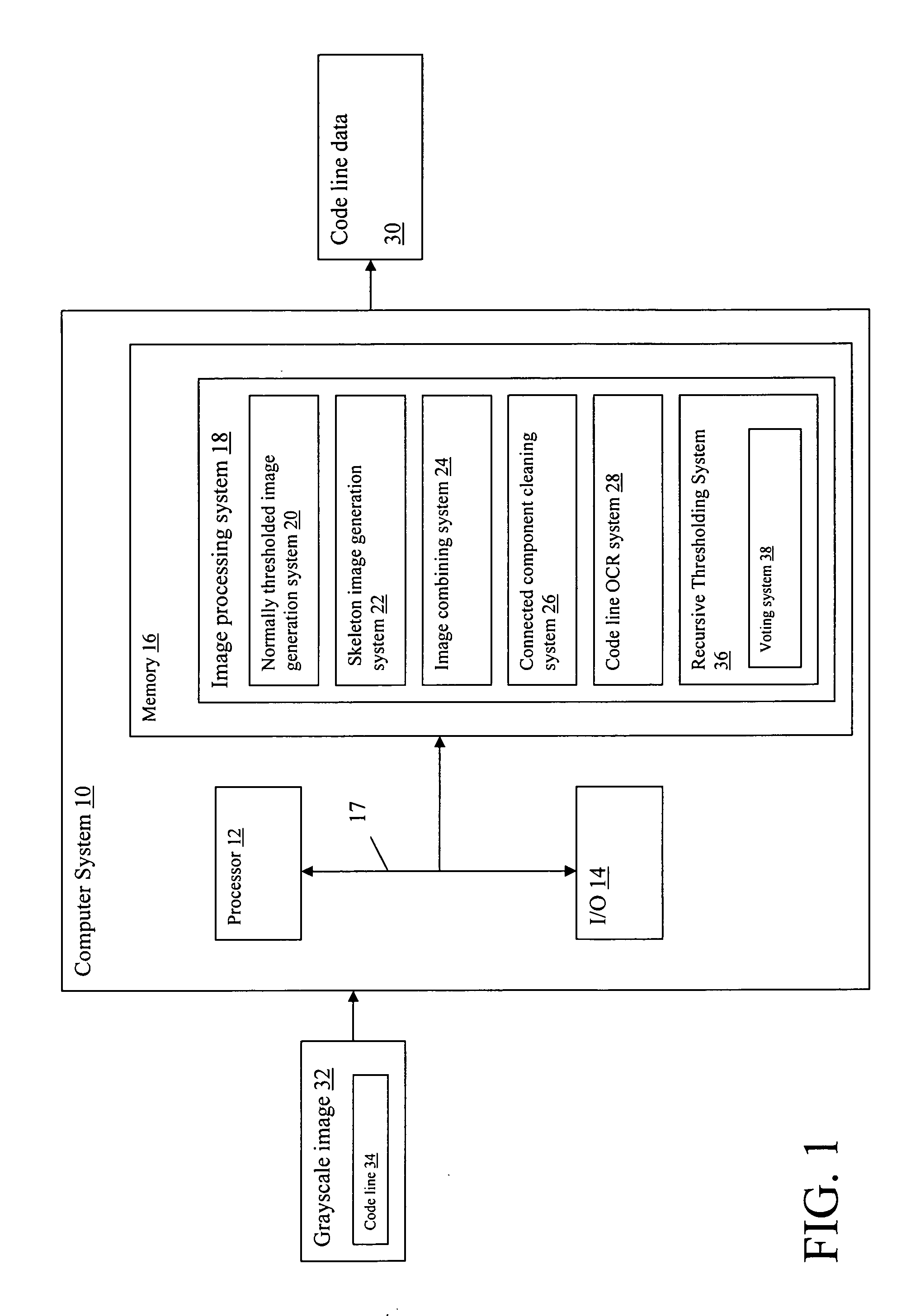 Gray scale image cleaning system and method