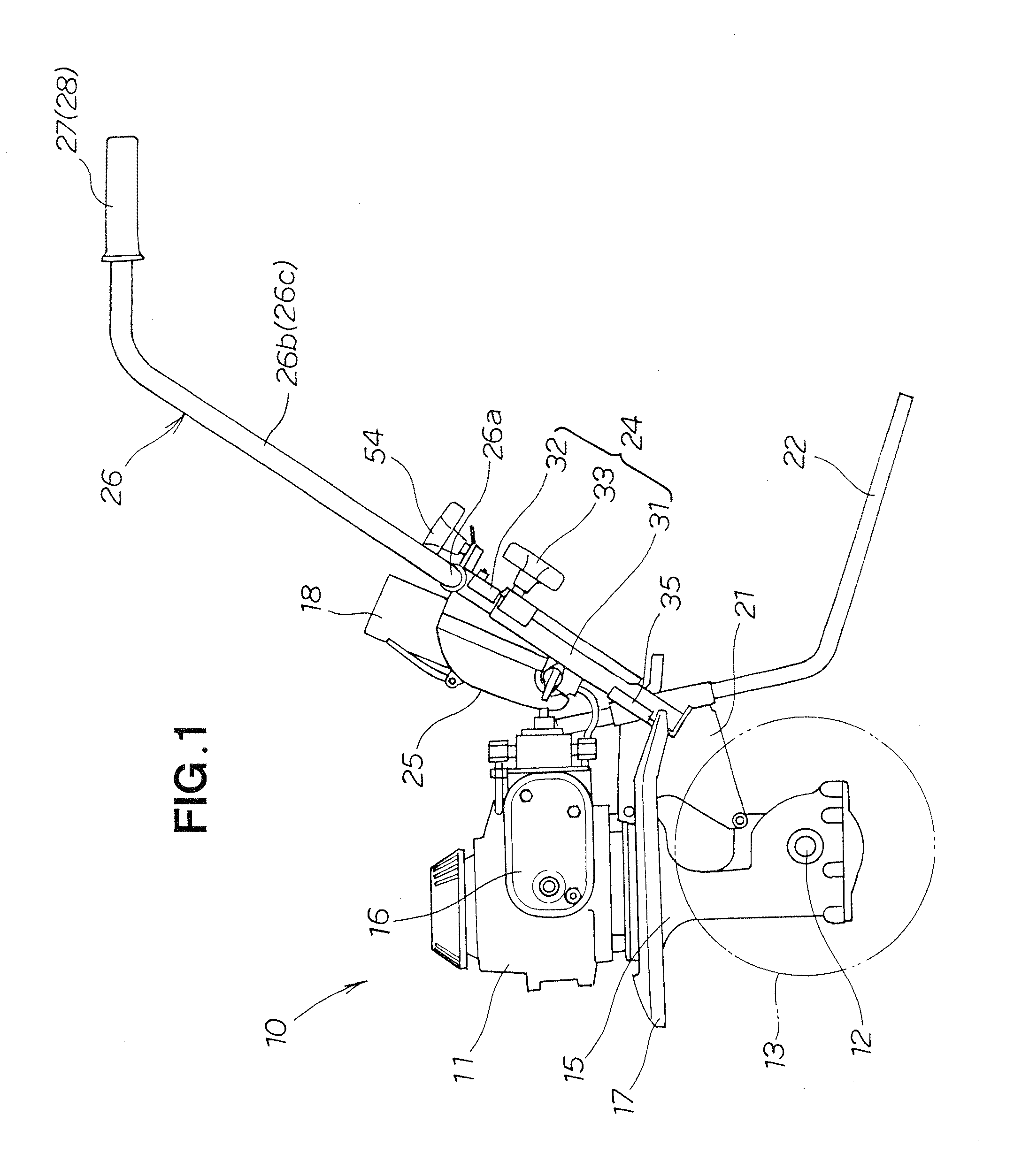 Gas-engine-mounted working machine