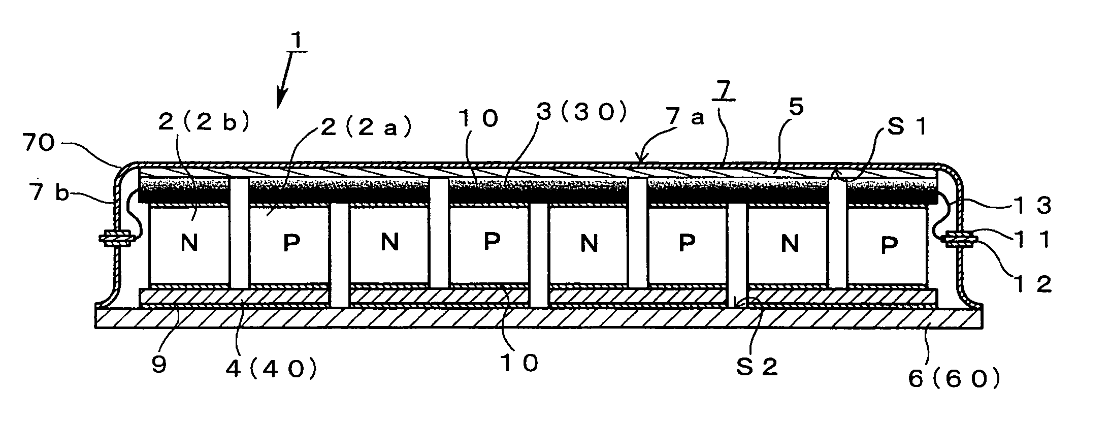 Thermoelectric conversion module