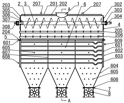 Large box type high-temperature material heat exchanger