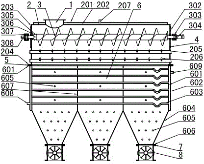 Large box type high-temperature material heat exchanger