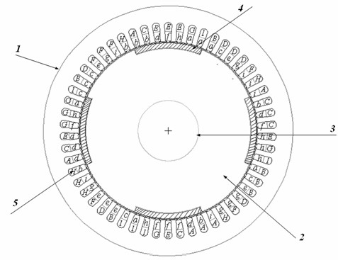 Multi-phase single-winding alternative-pole permanent-magnet bearingless motor