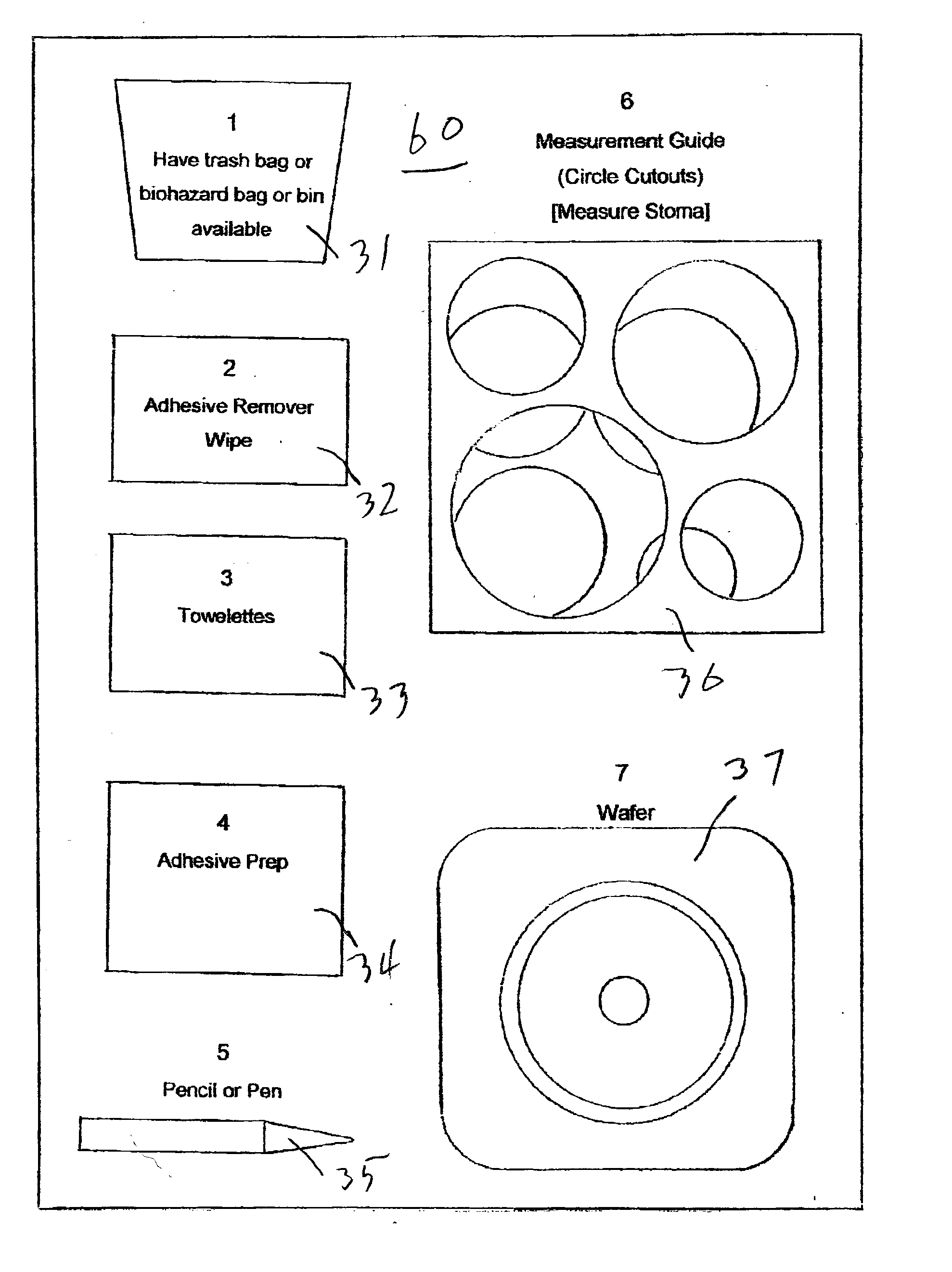 Display arrangement for ostomy care