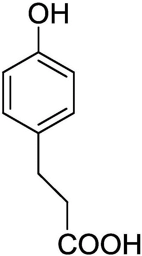 P-hydroxyphenyl propanoic acid extracted from white mulberry root barks as well as preparation method and application thereof