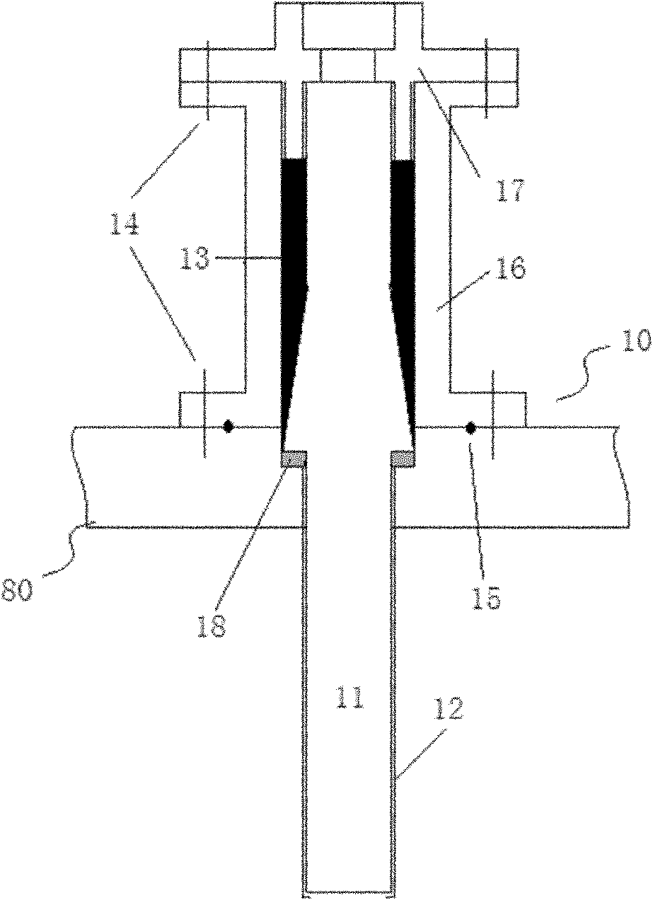 Surface temperature detection system for rotation part in high-temperature high-pressure container