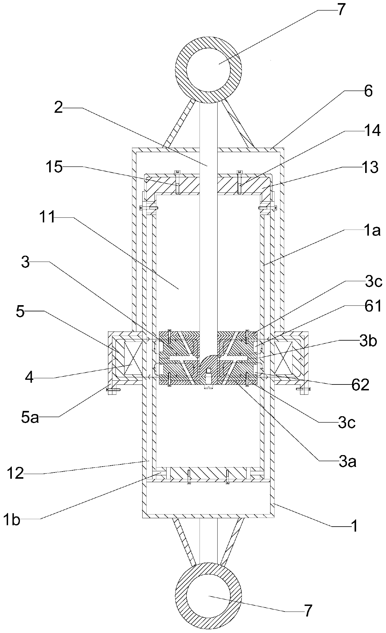 Multipath magnetic circuit magneto-rheological shock absorber with permanent magnet