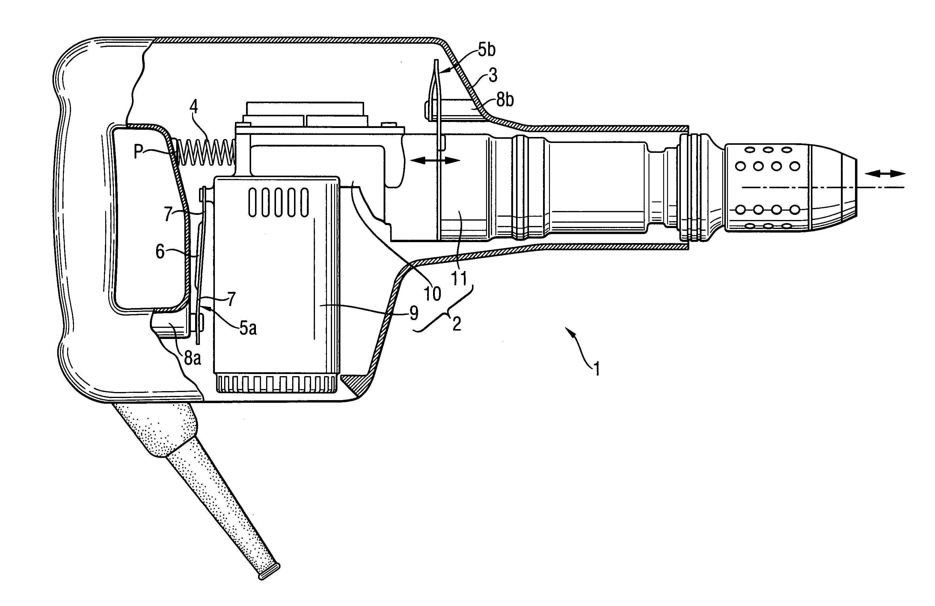 Vibration-decoupling arrangement for supporting a percussion unit in a hand-held percussion power tool