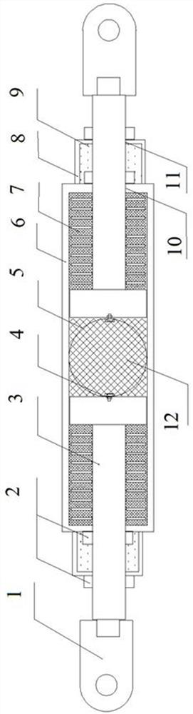 Composite material filled O-shaped metal plate damper and arrangement and parameter optimization method thereof