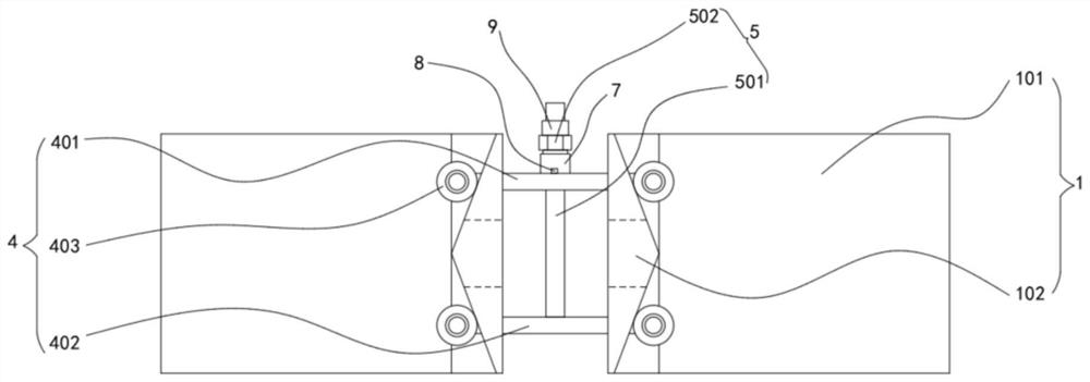 Pile splicing fixing device adopting pile planting method