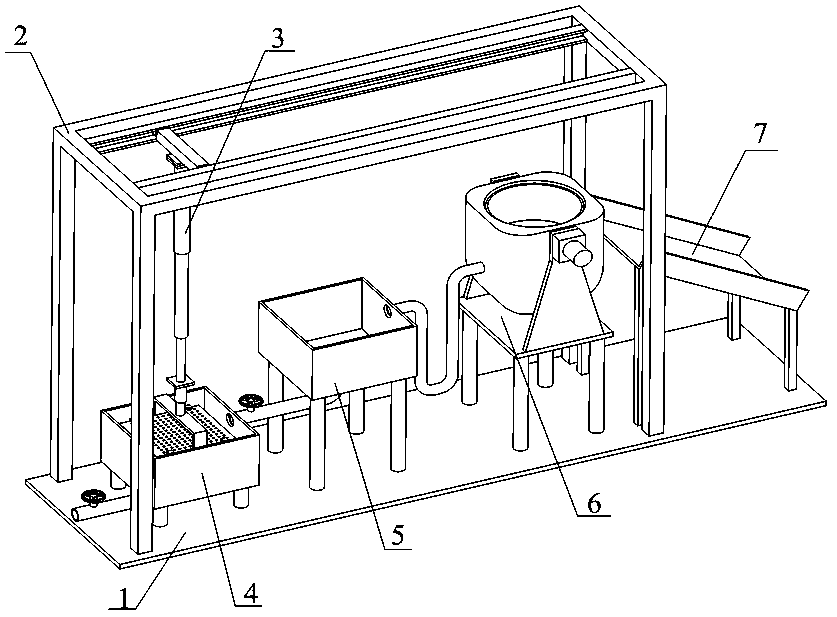 Recycling and processing device for connecting nuts of railway sleepers