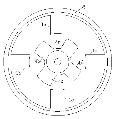 Single-phase multi-pole switched reluctance motor