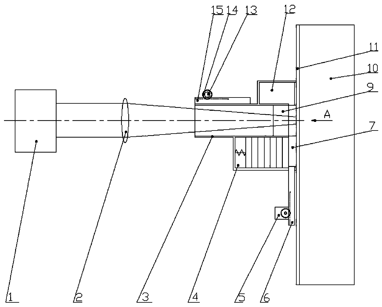 A laser shock device that can automatically replace the glass constrained layer