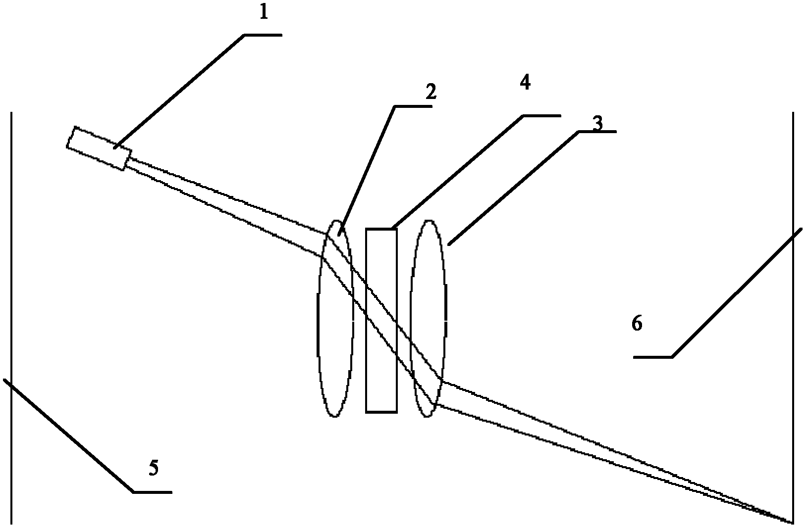 Oblique incident laser particle analyzer