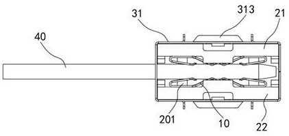 Large-current contact element and flat connector