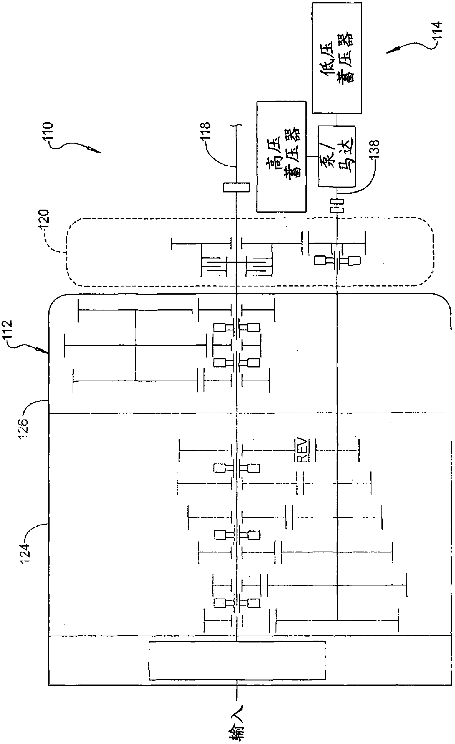 Adapter for connecting a countershaft transmission with a hydraulic launch assist system