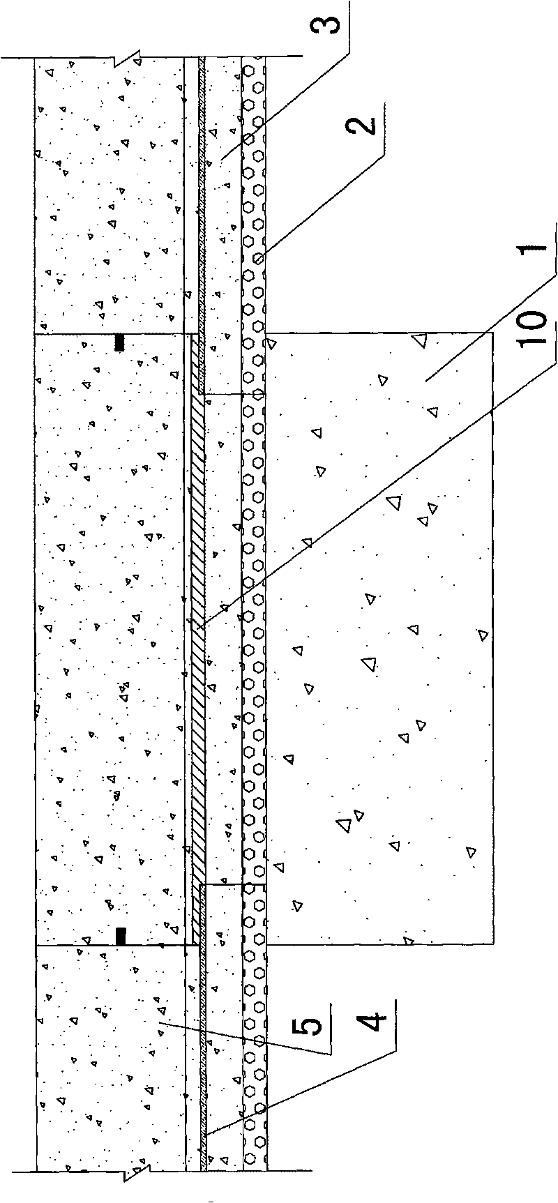 Anti-crack and anti-leak construction method of arranging tower crane foundation below waterproof baseplate