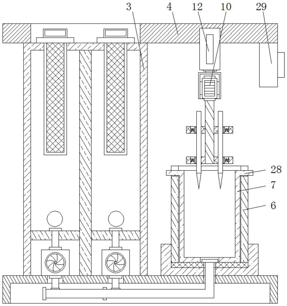 Writing brush cleaning device