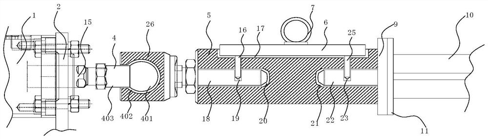 Positioning and locking mechanism of small-diameter steel pipe rotating hanger