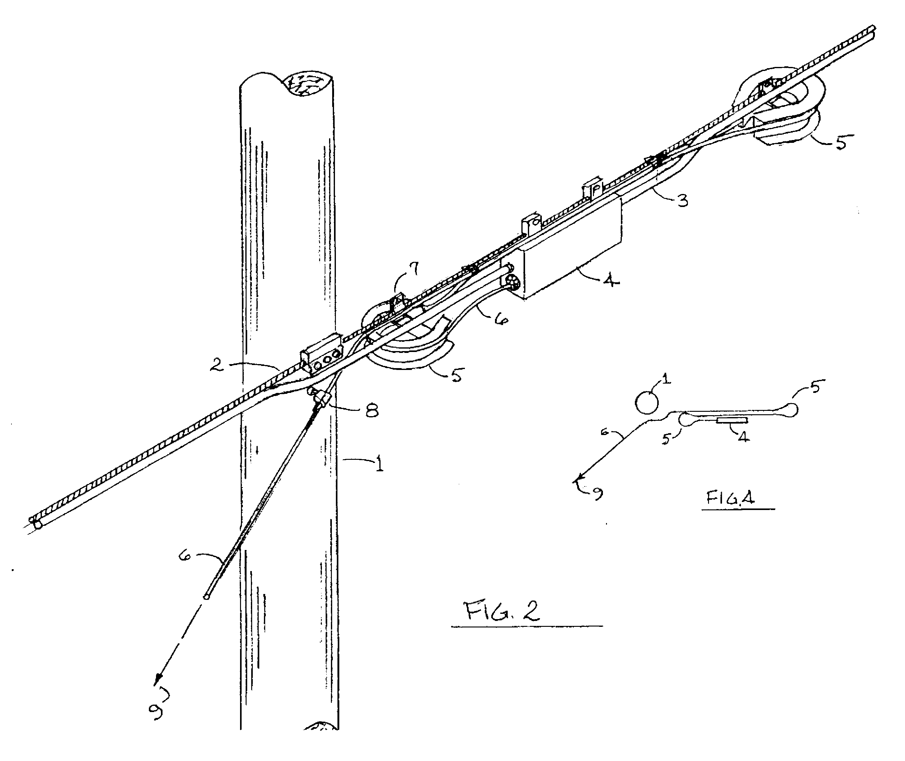 Support Fixture and Method for Supporting Subscriber Specific Fiber Optic Drop Wire