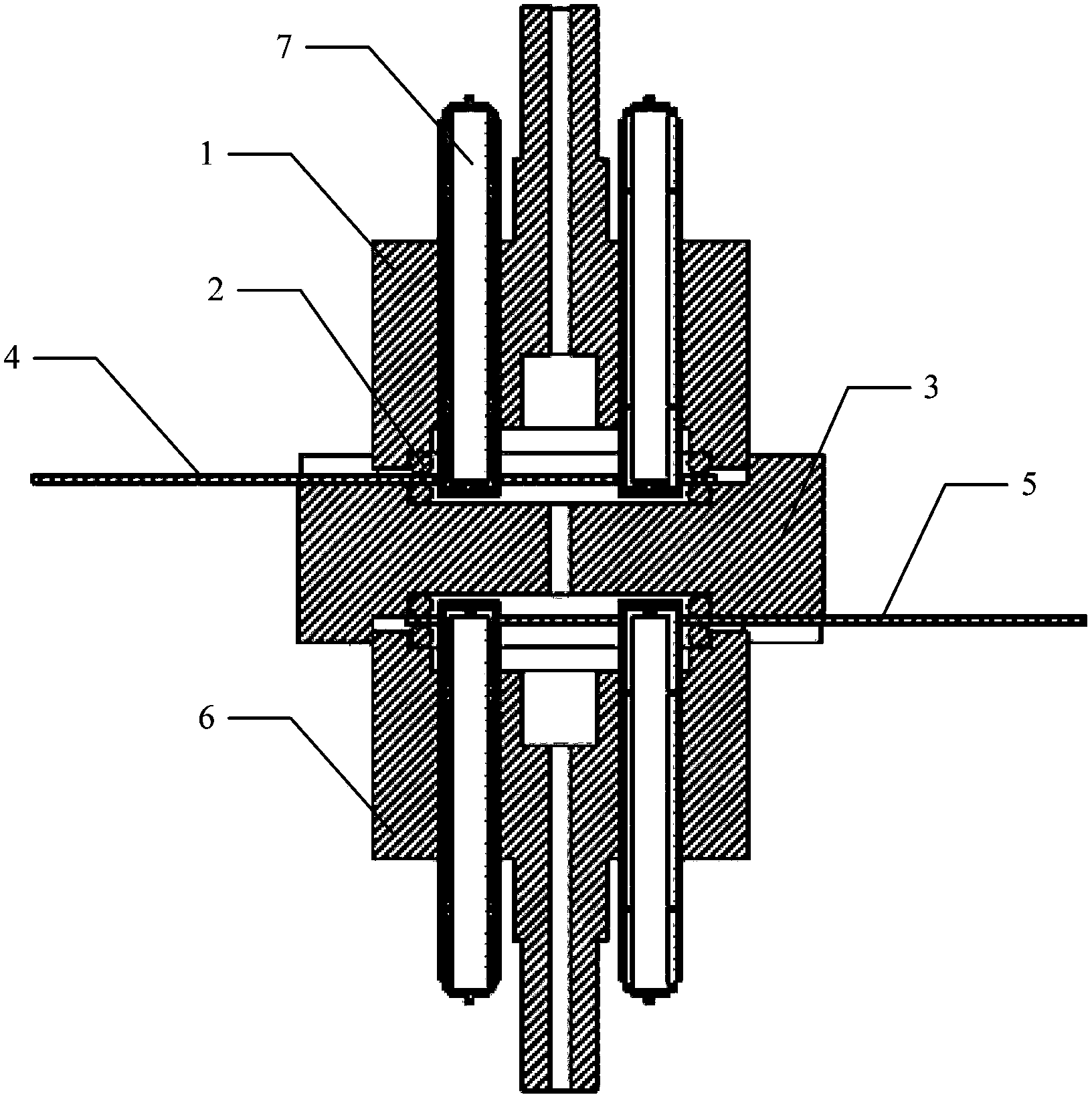 A pulsed electric field treatment chamber