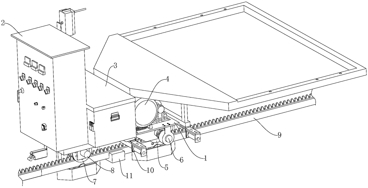 Device and control method for walking balance of tea garden harvesting robot