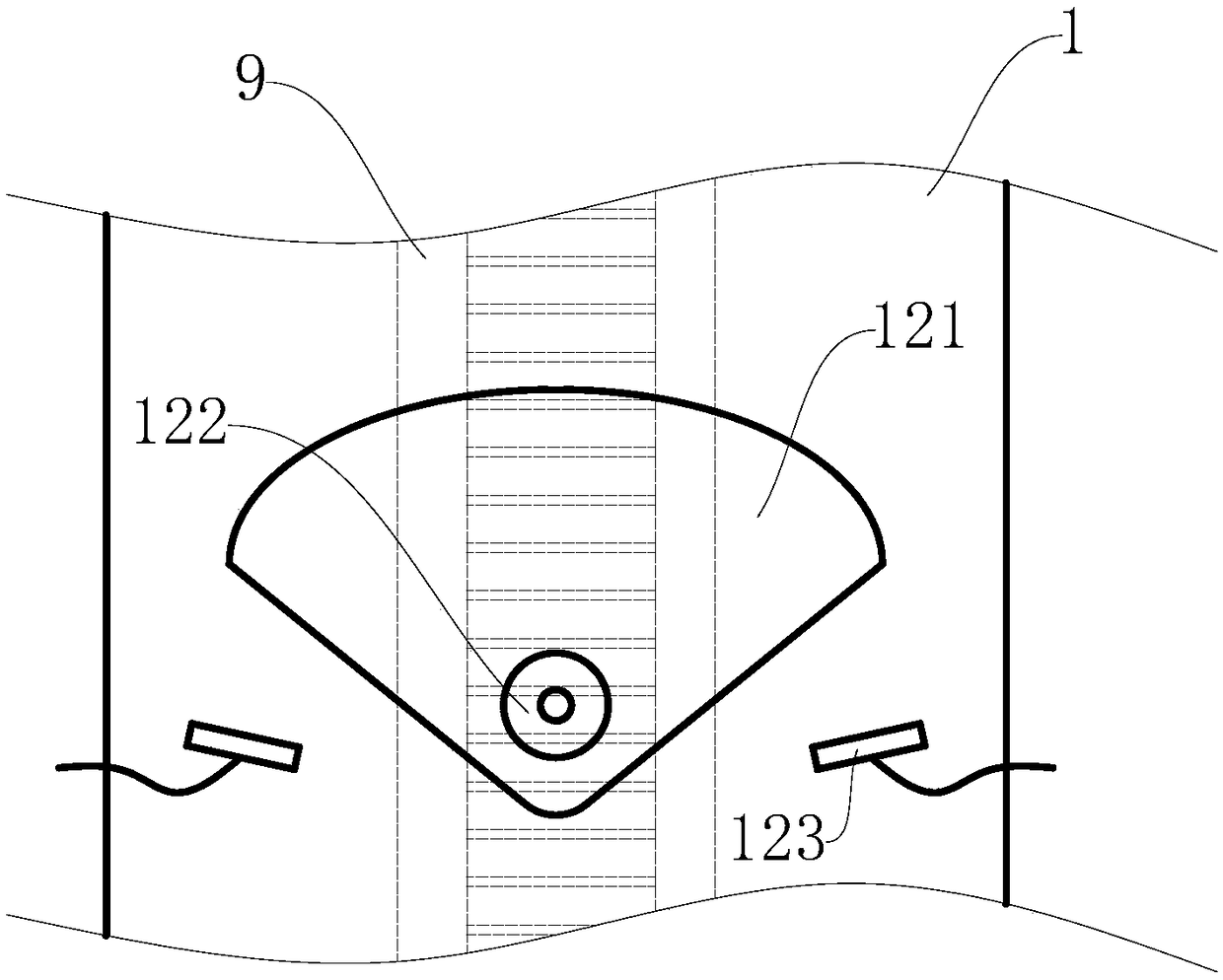 Device and control method for walking balance of tea garden harvesting robot