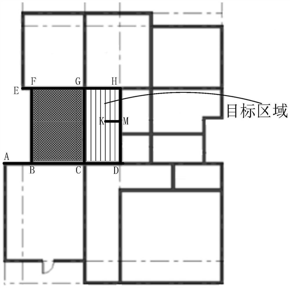 Method, device, computer equipment and storage medium for determining target area of ​​building