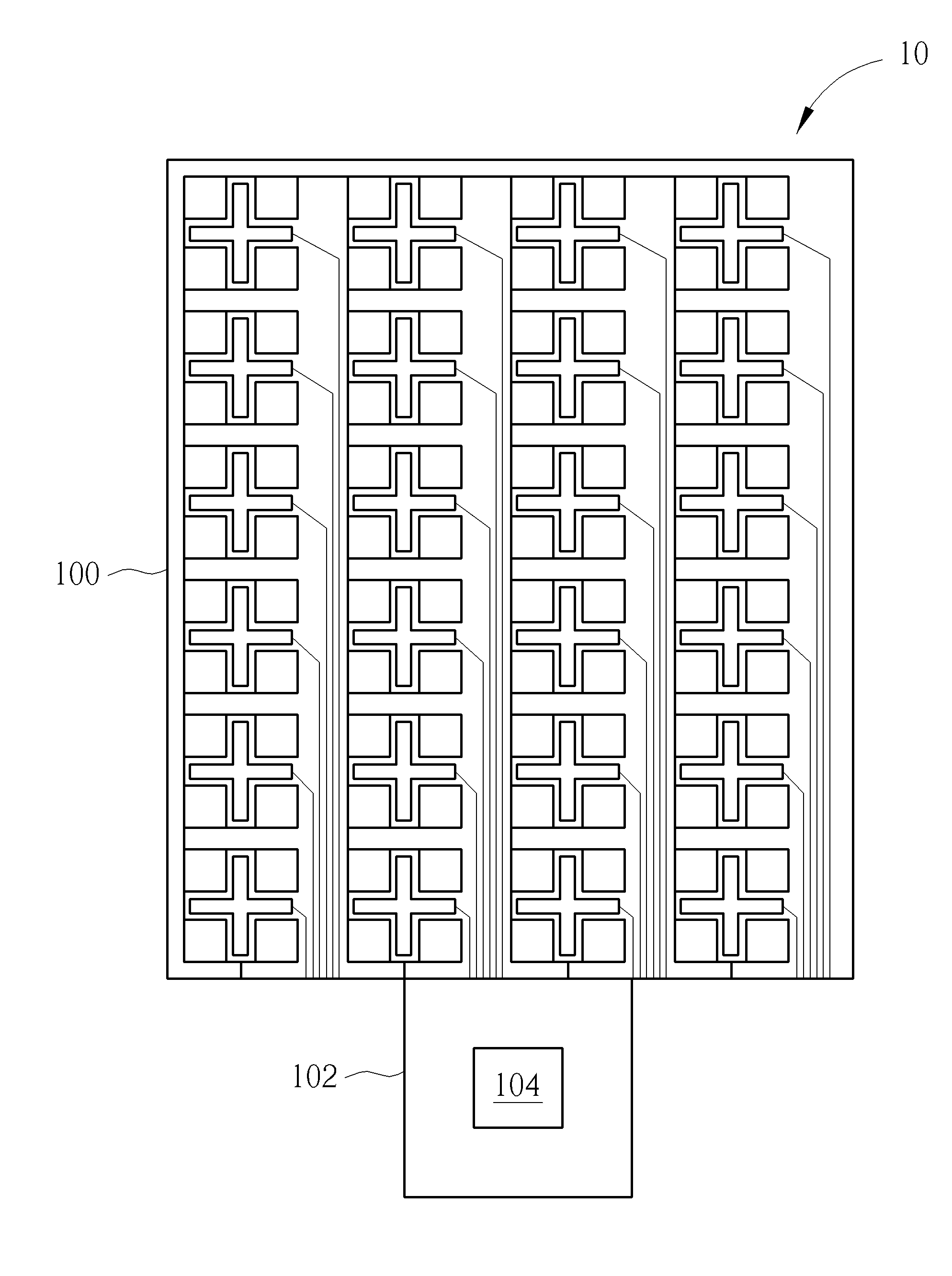 Single-layer mutual capacitive touch screen