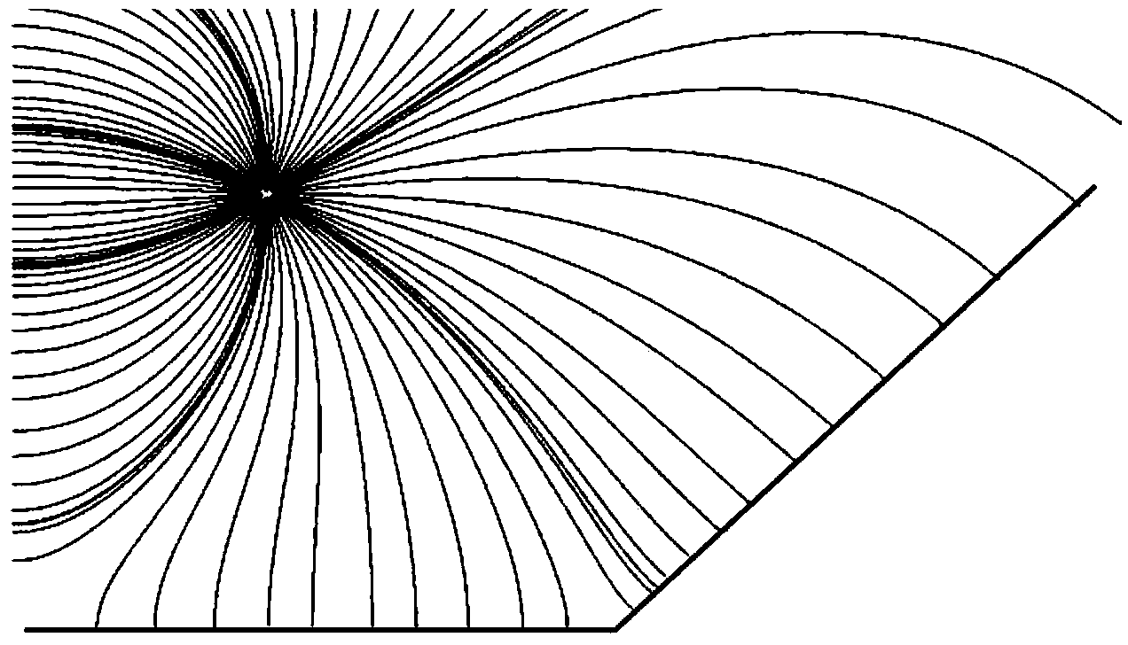 Calculation method for synthetic electric field of ultrahigh voltage direct-current transmission line crossing complex terrain