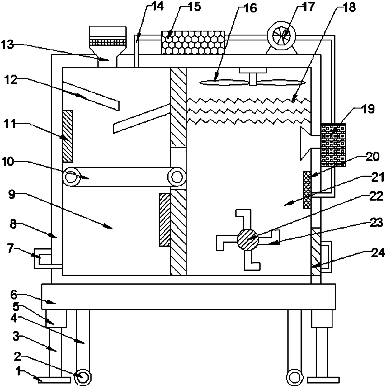 Agricultural grain drying treatment equipment