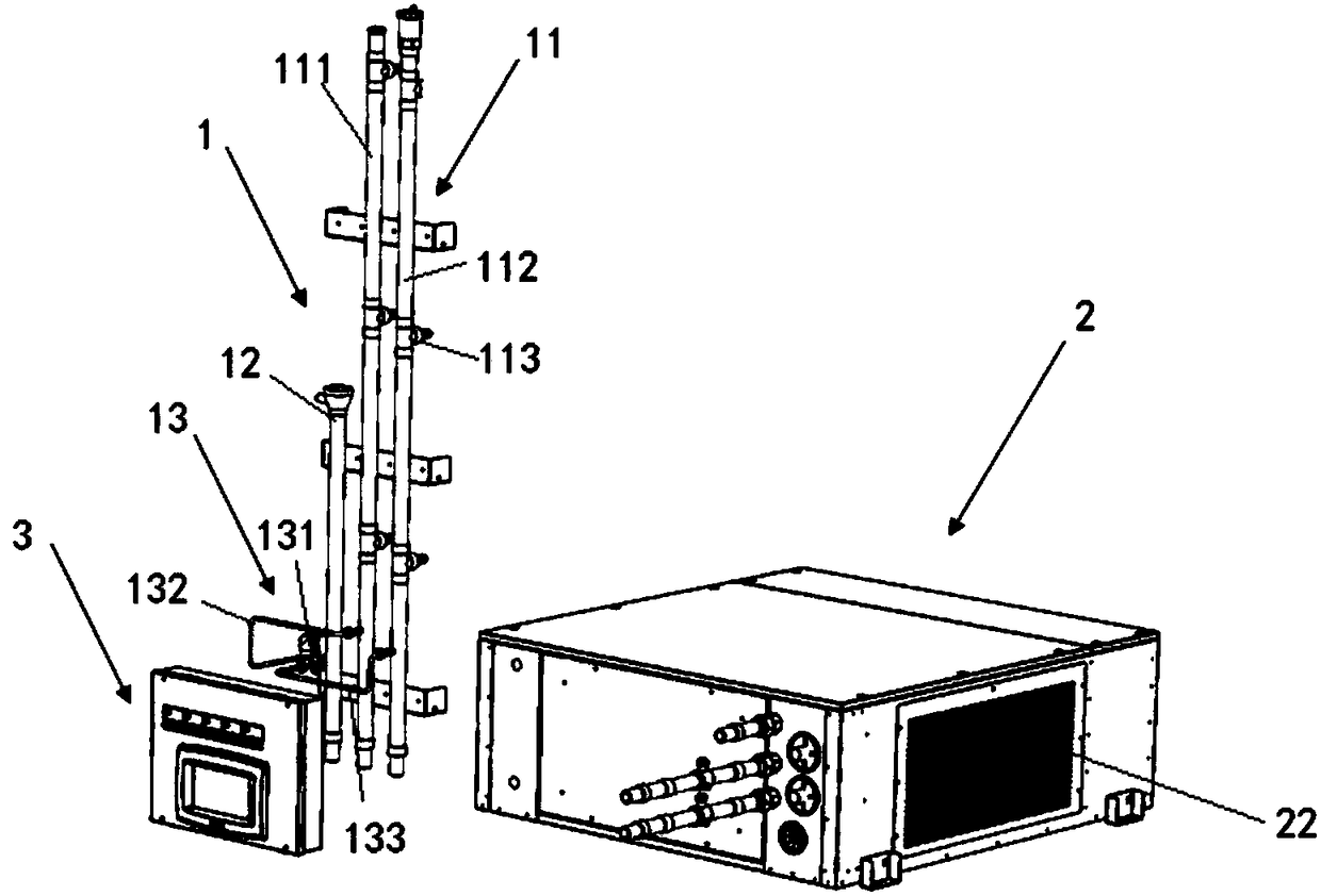 Battery temperature control device for charging and replacing power station, and electric vehicle charging and replacing power station