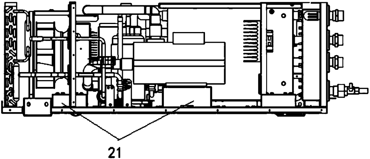 Battery temperature control device for charging and replacing power station, and electric vehicle charging and replacing power station