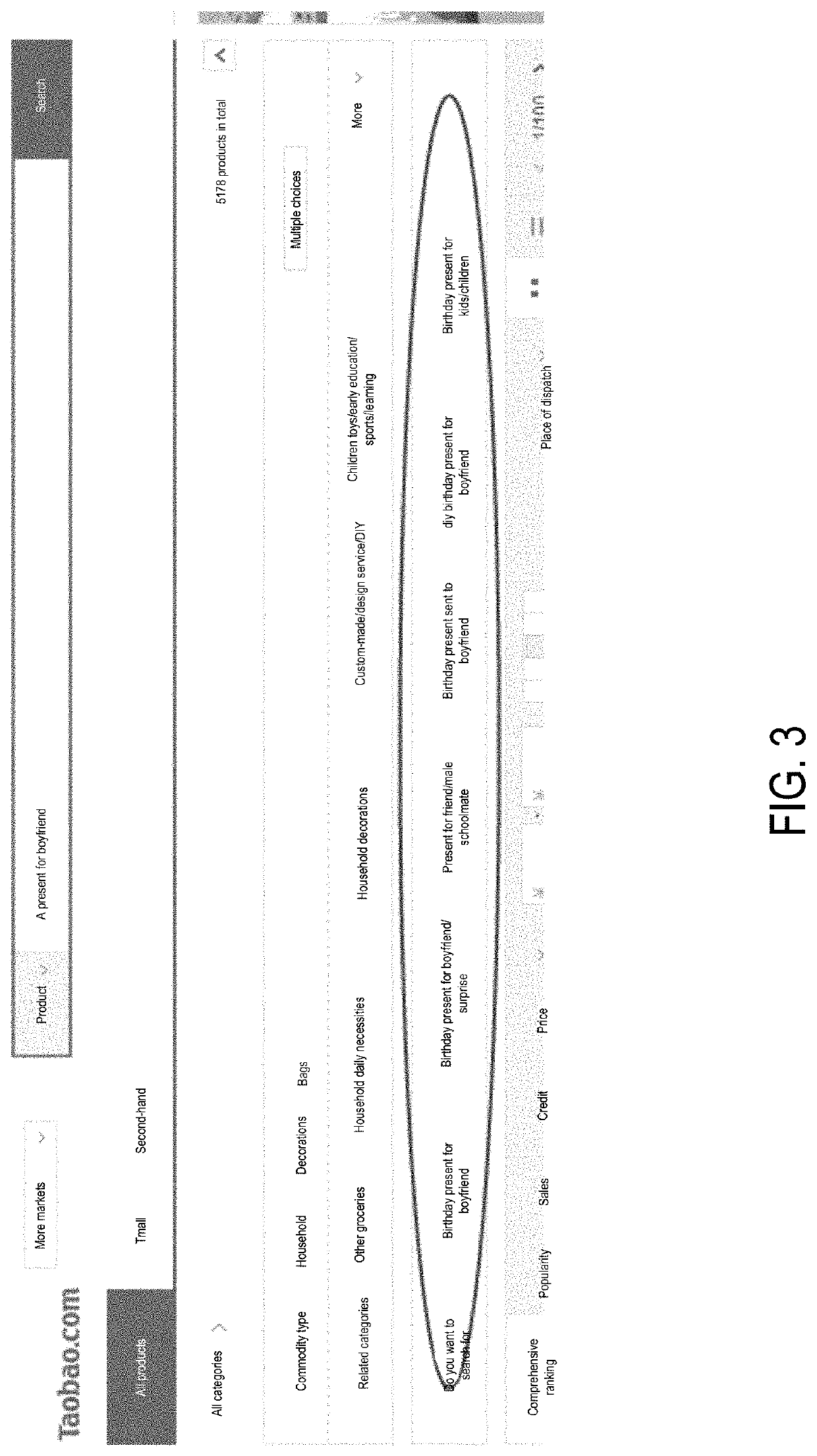 Method and apparatus for processing search data