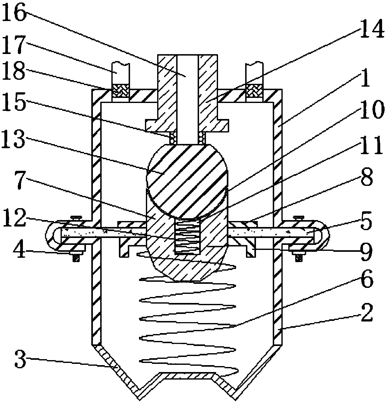 Impurity filtering device of diesel oil delivery pump