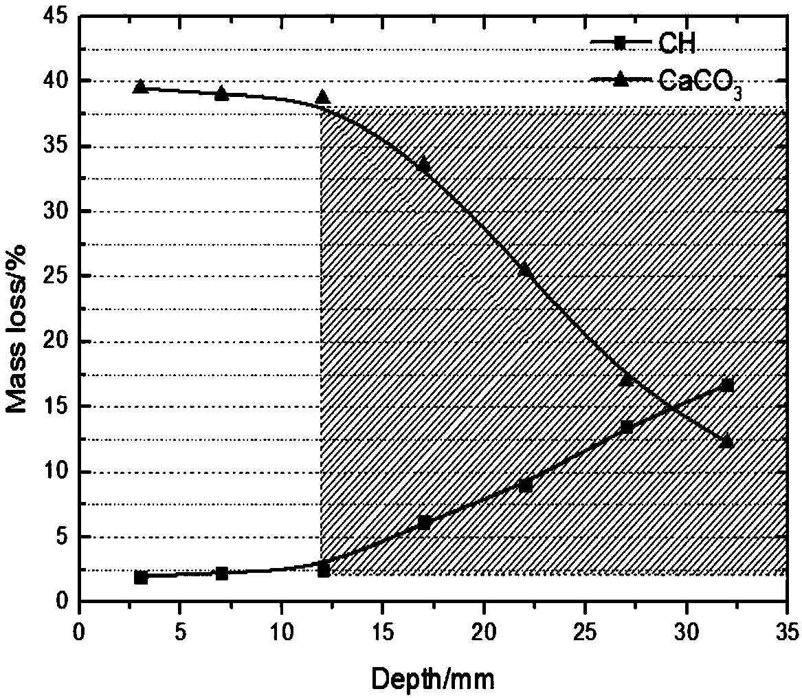 Slice sampling method used for determining recycled concrete carbonization zone microstructure