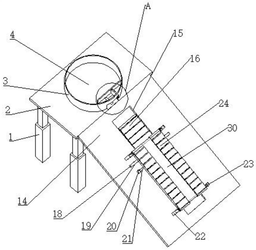 Injection classified dropping device with inclined sliding rail mechanism