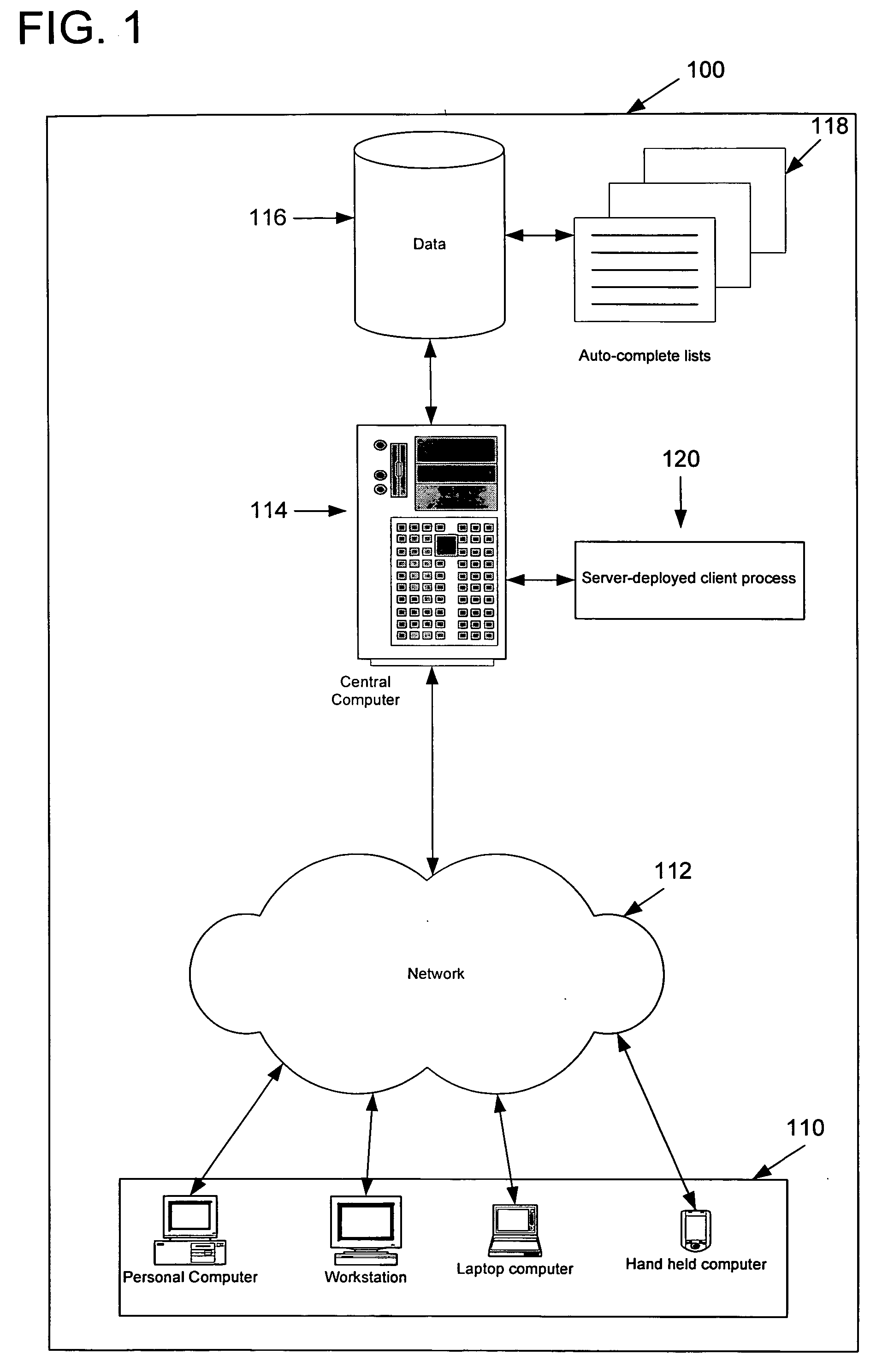 Server-deployed cache list management for presenting an auto-complete list