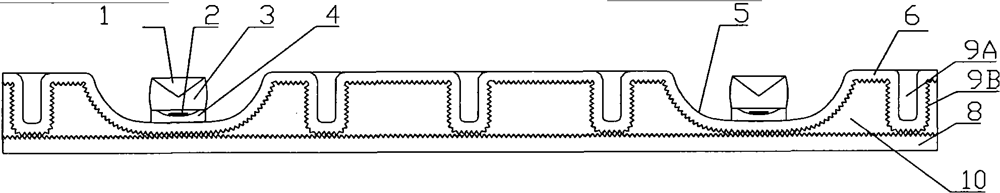 Large-size direct type LED backlight source and preparation method