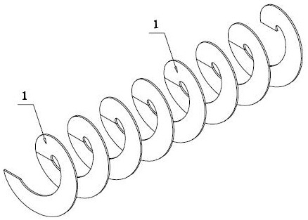 Blade assembling device of spiral conveying equipment