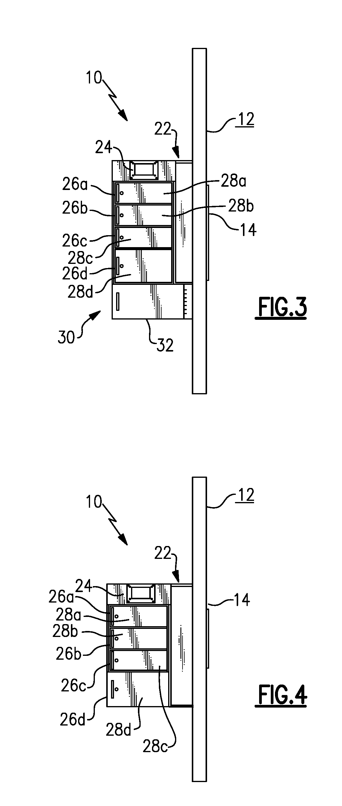 Pass-through Convenience Cabinet for Hotel or Similar Public Accommodation