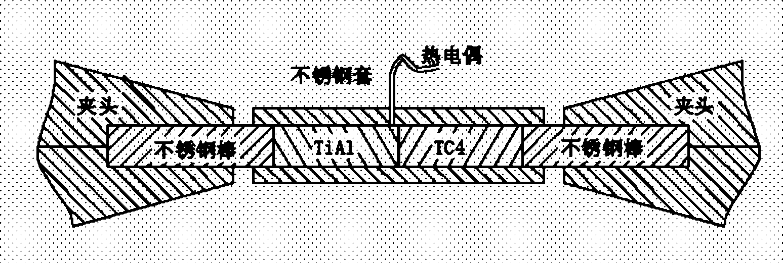 Method for performing diffusion welding of aluminum base alloy and titanium alloy after laser melting