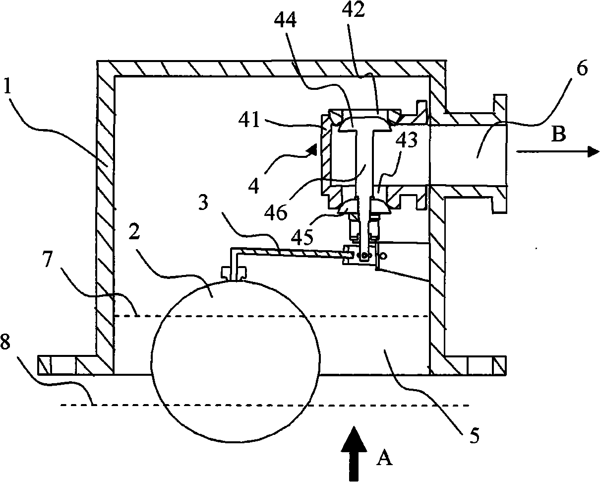 Density contrast automatic fluid discharge valve