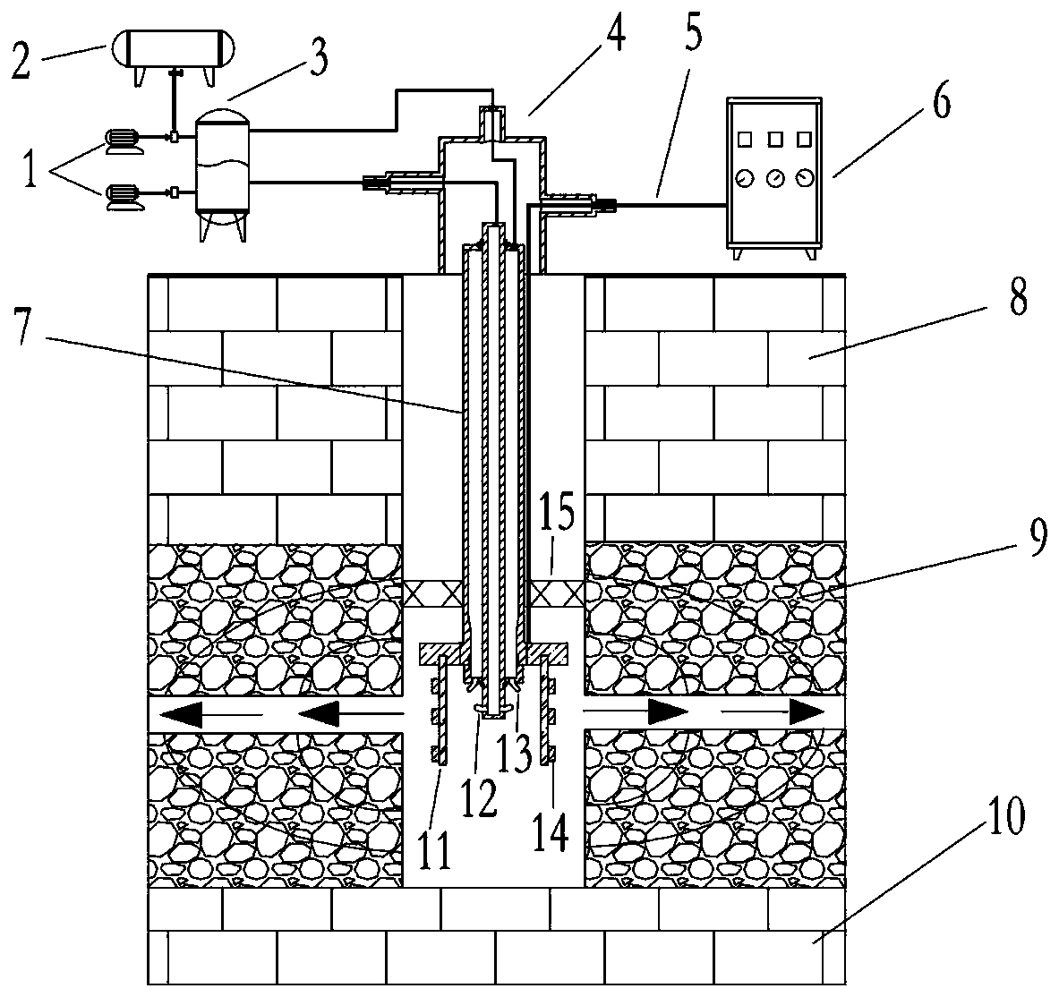 Oil shale in-situ exploitation downhole ignition and heating device and heating method