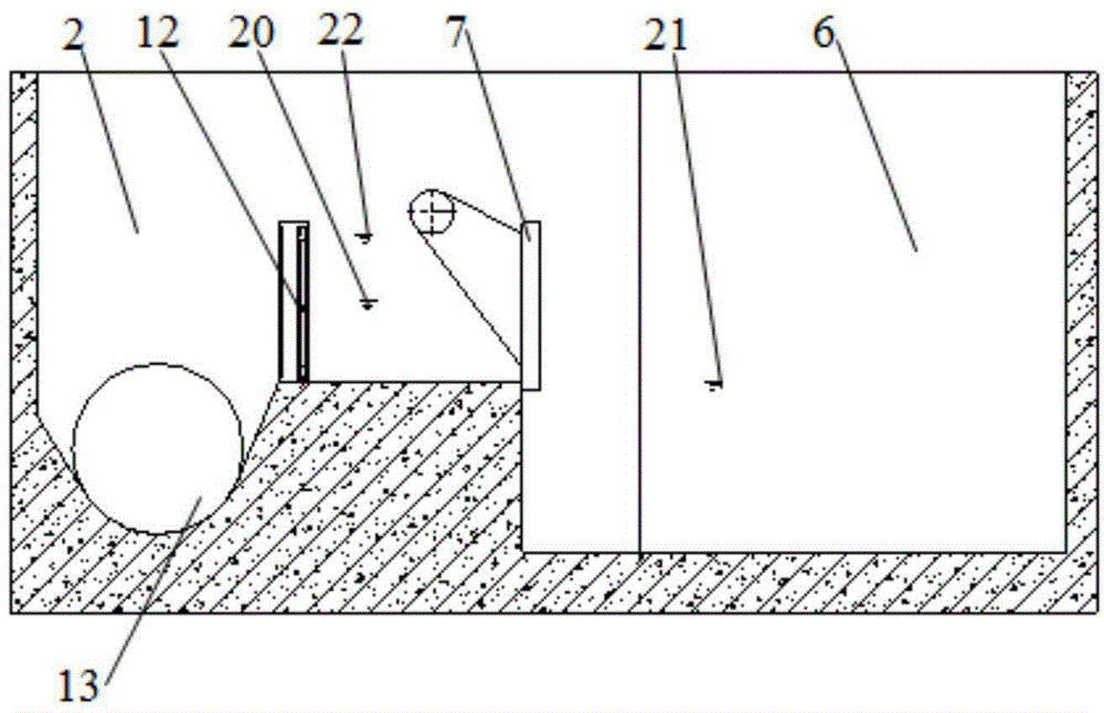 Combined system underground initial rainwater storage tank