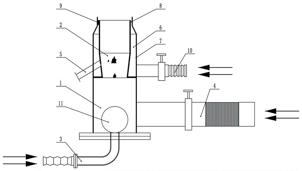 Energy-saving natural gas burner capable of preventing clotted slag in furnace