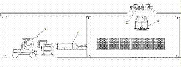 Intelligent brick unloading machine