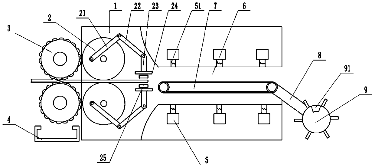 Dyeing cloth drying and winding device