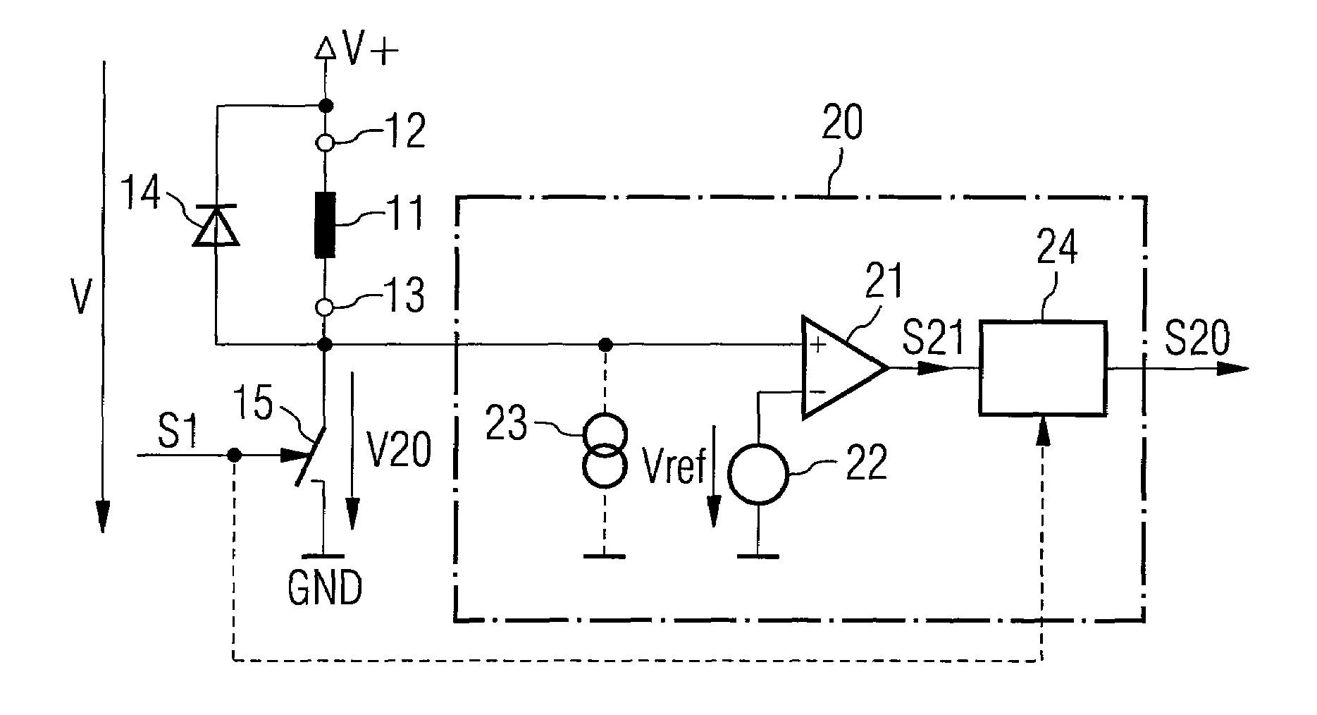 Method for detection of the presence of a load and drive circuit