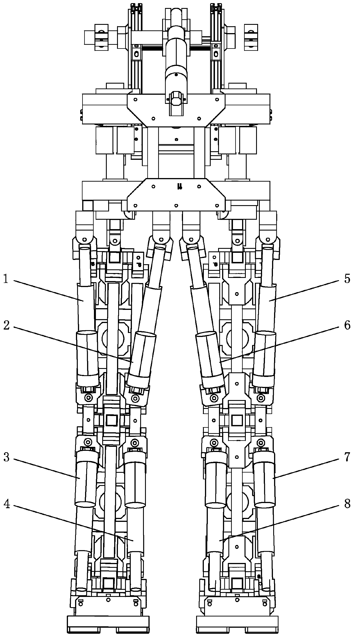 Leg walking control system of bionic robot